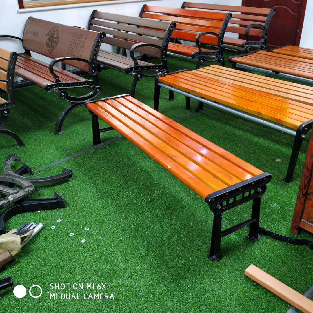 厂家批发 公园椅 户外休闲椅 实木排椅 定制